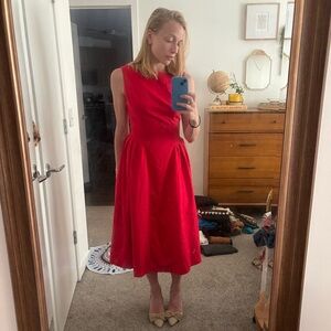 Elegant Red Sleeveless Dress